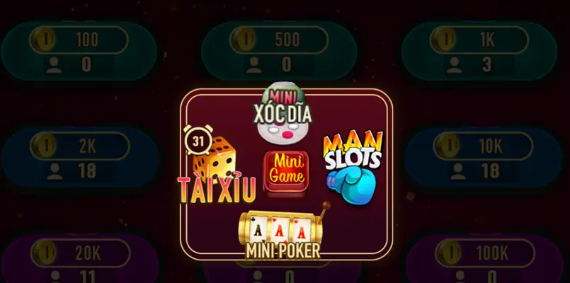 Những trò chơi hấp dẫn khi tải app Manclub